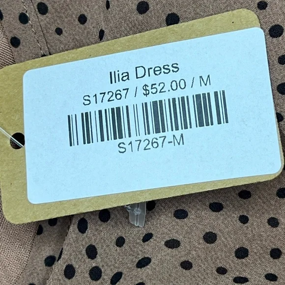 NWT Vestique Ilia Brown Polka Dot Ruffle Tiered Mini Dress Size M boutique NEW - Picture 7 of 11